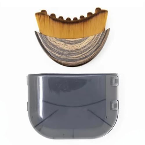 DOKRIN Cepillos de cuerpo,Masajeador de mentón, diseño ergonómico, herramienta para esculpir el rostro, cerdas naturales suaves (1 pieza, tamaño mediano, 7 cm)