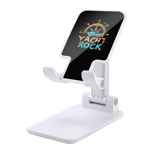 Image of Yacht Rock Foldable Cell Phone Stand Tablet Holder Adjustable Cradle Desktop Accessories White-Style