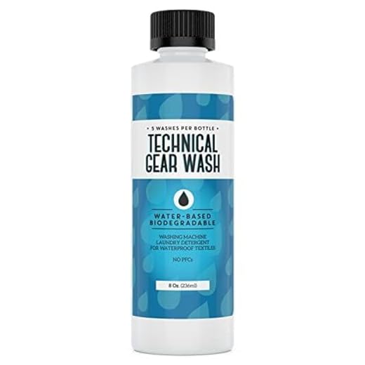 [5 Loads] Concentrated Technical Gear Wash Performance Detergent for Renewed Clothing Appearance - Concentrated & Safe Jacket Detergent to Maintain DWR Gear - Water Repellent Wash for Clothing - USA Made - 8 oz