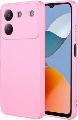Movilear Funda Carcasa de Silicona Líquida para ZTE Blade A54 4G, Interior de Microfibra Antigolpes Protección Gel Ultra Suave de Goma a Prueba de Choques y Arañazos FSUA (Rosa)