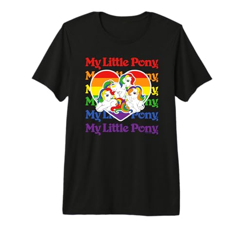 T-shirt My Little Pony Rainbow haut imprimé cœur poney pour fille et garçon