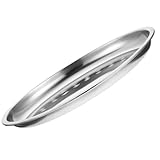 SEWACC Edelstahl Servierplatte Oval Glatte Polierte Bratenplatte Für Buffet Party Und Restaurant Lebensmittelecht Pflegeleicht Vielseitig Für Vorspeisen Und Desserts