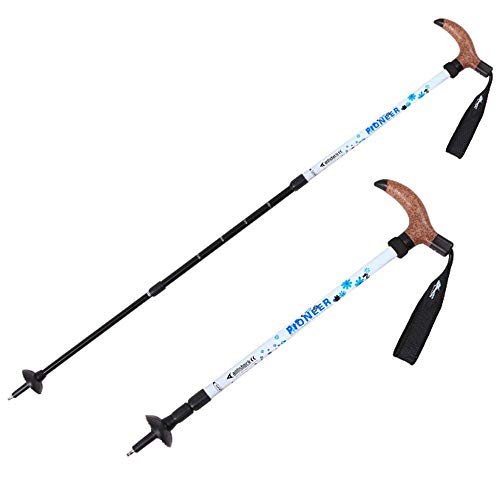 Bâtons de randonnée réglables 51-105cm pour soulager vos genoux en marche et trekking