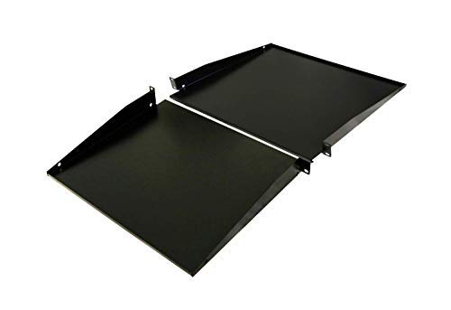 AEONS1U 19-inch Universal Server Shelf Rack Mount Cantilever Center Mount Shelf 15" Deep, Fixed Server Rack Cabinet Shelf Black 2-Pack
