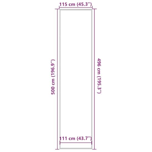 Tapis d'Entrée 115x500 cm Anthracite Grand Format de Passage - 4