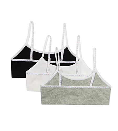 Calvin Klein Girls' Training Bra Cotton Bralette with Adjustable Straps, 3 Pack3
