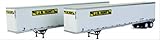Walthers HO Scale 53' Stoughton Trailer 2-Pack J.B. Hunt (White/Yellow/Black)