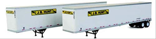 Walthers HO Scale 53' Stoughton Trailer 2-Pack J.B. Hunt (White/Yellow/Black)