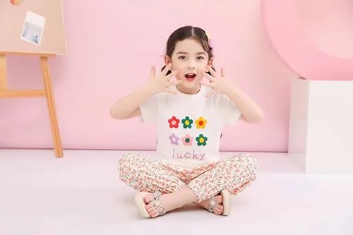 Image of 100% Cotton Girls T-Shirt 2-Pack Cute Tops Casual Soft Printed Toddlers Tees Layering 18Months-8Years