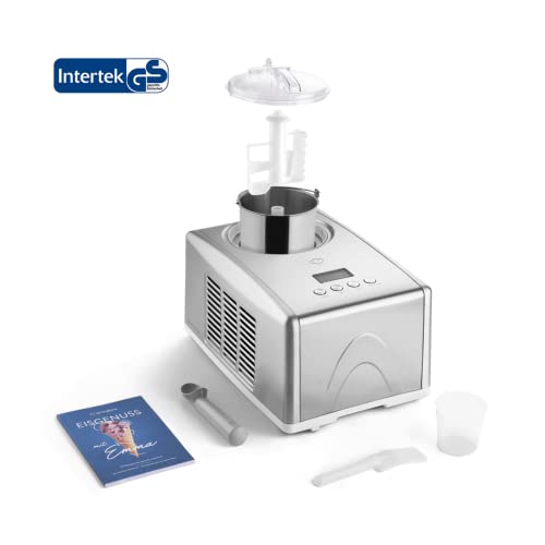 SPRINGLANE Eismaschine Emma 1,5 L mit selbstkühlendem Kompressor 150 W, aus Edelstahl mit entnehmbarem Eisbehälter, inkl. Rezeptheft (Silber, Eismaschine) – Bild 5