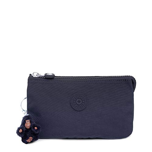Kipling Bolsa feminina Creativity L, Bolsa grande criativa, vários compartimentos, fecho de zíper, Verdadeiro tom azul, One Size