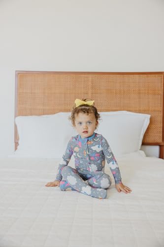 Image of Copper Pearl Baby Zip-Up Footie Pajamas - Soft Stretchy Sleep and Play Footies for Boys and Girls