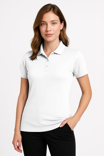 Image of Opna Women's Dry-Fit Golf Polo Shirts 3-Button Golf Polo's in 20 Colors XS-3XL Shirt