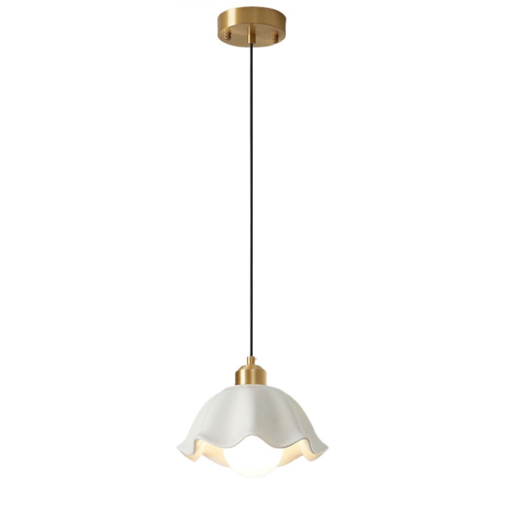 Chandelier en verre précieux et cuivre authentique pour une ambiance poétique