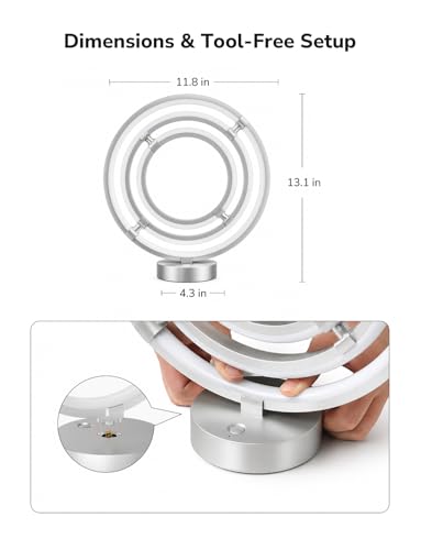 Image of Lepro TB1 AI Smart Table Lamp, RGB+IC Addressable Color Changing Desk Light Alexa Google Enable, Music Sync Unique Cool LED Lamps for Game Room Decor Ambient Lighting, APP Control No Remote, 2.4 GHz