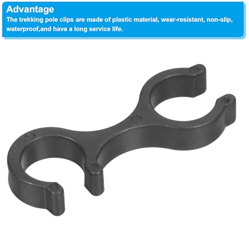 PATIKIL Trekking Pole Clips, 8Pcs Walking Stick Accessories Double Rod Buckle Connector for Outdoor Hiking Camping - Image 4