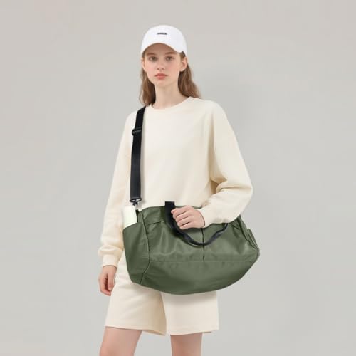 Gym Bag 3.0 Durable Designed Duffel Bag with Shoe Compartment Including 2 Detachable Wet-Compartment WoMen & Men (Army green)3