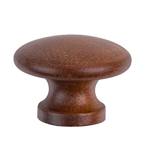 Comparison: Best Wood For Stained Cabinets 11 Walnut Wood Drawer Knob | Diameter: 1 1/4" | Wooden Handle for Antique Cabinet Door, Dresser Drawer, Desk | Furniture Reproduction Hardware | DK20-W (6)