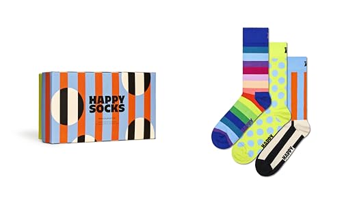 Chaussettes Happy Socks (Lot de 3) Mixte en Coton Coloré