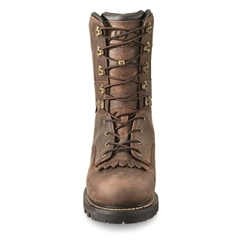 Outlands Men's 10" Waterproof Insulated Hunting Lace-Up Boots, Leather, Non-Slip Rubber Sole Shoes, 800-gram4