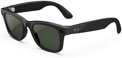 Ray-Ban Meta (Gen 2), Wayfarer, Shiny Black | Smart AI Glasses for Men, Women — 2x Battery Life — 3K Ultra HD Resolution — 12 MP Ultra-Wide Camera, Audio, Video — Transitions® Graphite Green Lenses - Görsel 1