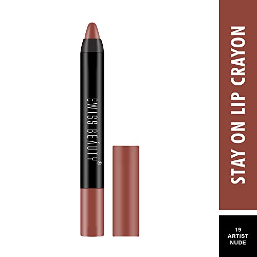Swiss-Beauty-Matte-Long-Lasting-Crayon-Lipstick-Smudge-proof-and-waterproof-For-Hydration-and-Moisturization-Shade-Artist-Nude-35g