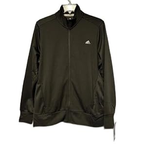 adidas Women’s Textured Jacket Zip Front, Black, M