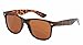 Retro Optix Sunglasses Classic 80’s Vintage Style Design (Tortoise Brown, Brown)