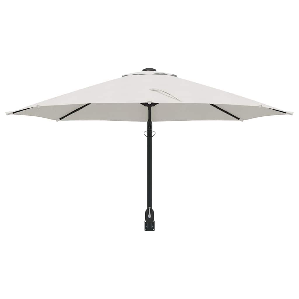 Ombrellone da giardino azzurro, 248 x 248 x 148 cm, inclinabile, con manovella, salvaspazio, per terrazza, balcone e giardino