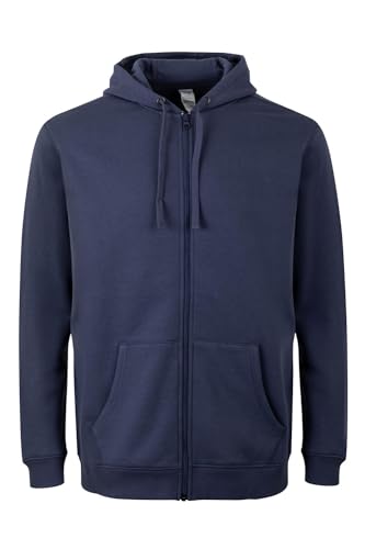 Mukua Byron; Sudadera unisex con cremallera y capucha; color Denim Blue; talla L