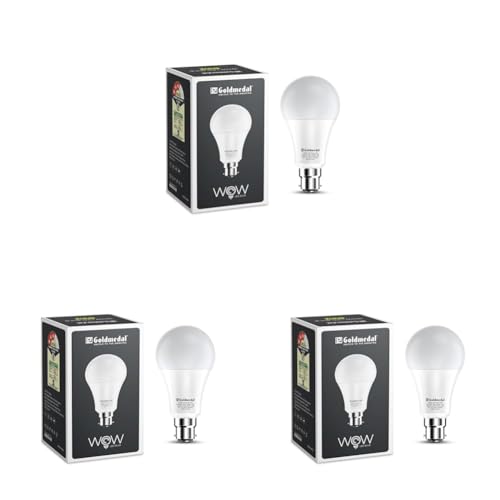Image of Goldmedal Wow 15W B22 LED Bulb (Cool Daylight) - Pack of 3