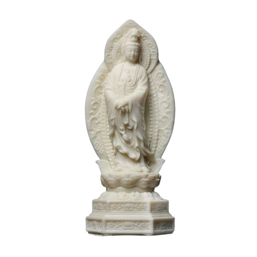 Figurine Guan Yin ornement de bureau et décoration maison Feng Shui blanc
