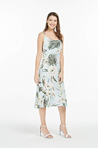 Image of Wispy Cereus Light Blue Family Matching Hawaiian Clothes | Family Matching Outfits • Soft Rayon Fabric • Tropical Floral Print • Vacation Ready • Luau Party Wear