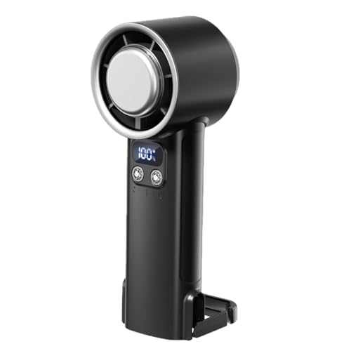 Ventilador De Mano - Enfriador Recargable De 100 Velocidades | Mini Dispositivo Portátil De 4000mAh Con Pantalla Digital, Flujo De Aire Personal Plegable Para Viajes, Camping, Senderismo, Playa,