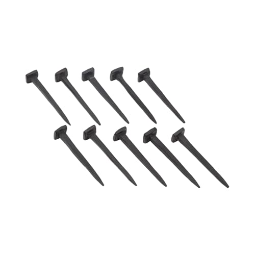 Set de 10 clavos de hierro forjado con cabeza cuadrada - 3 pulgadas miniatura 1