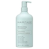 Hairitage Vanilla Moisturizing Conditioner | Hydration for All Hair Types, Color & Treated, Fine to Dry Damaged, Sulfate & Paraben Free, Naturally Derived Ingredients, Value Size 15 fl.oz.