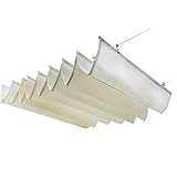 Toldo retráctil con forma de onda, toldo telescópico para pérgola, protección solar, protección UV, toldo de techo al aire libre, jardín, patio, cubierta superior con kit de montaje, 1 x 15 m, color