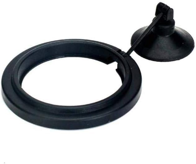 2Pcs Black Fish Feeding Ring, Floating Tropical Fish Food Ring Aquarium Fish Tank Suction Cup Pet Supplies Food Tray Feeder Floating Station Aquarium Feeder Accessories
