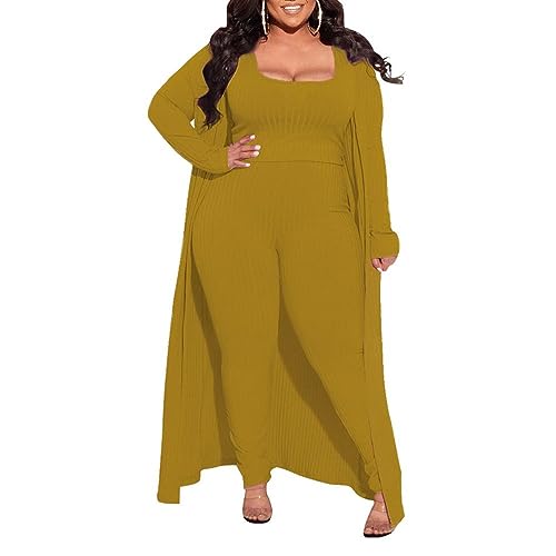 Image of Women's 2 Piece Outfits Set Ribbed Short Sleeve Casual Crop Top Wide Leg Pants Suit Set