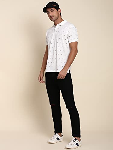 Image of Dennis Lingo Men's Slim Fit Offwhite Polo T-Shirt