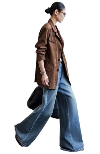Blazer en cuir de cerf Kromoc pour femme veste de costume haut de gamme