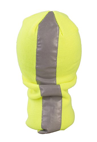 Safety Reflector One Hole Full Face Mask With Front Zipper, (Neon Yellow) #TOP5