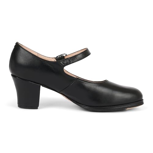 Tonantzin 227 Women's Folklorico Flamenco Dance Shoes with Nails, Leather, 6cm Heel4