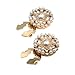 Women’S Handmade Hair Accessories Alloy Pearl Rhinestone Flower Drill Buckle for Making Bling Style Jewelry