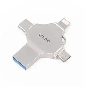 UPTREND 64 GB Pen Drive | C Type pendrive 64gb OTG and USB A Micro with Lightning pendrive Flash Drive | Compatible with iPhone & Android Pendrive for Mobile Phones
