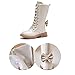Girls Ankle Boots Waterproof High Top Thick Leather Lace Up Boot Fashion Thick Soft Flat Outdoor Shoe