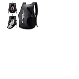 WEPLAN Motorrad Rucksack Wasserdicht Herren Damen Helm Rucksack Motorrad Rucksäcke Helmtasche Motorradrucksack Helmrucksack Motorradhelm Motorcycle Backpack Leicht Reise Rucksäcke,Schwarz L