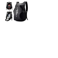 WEPLAN Motorrad Rucksack Wasserdicht Herren Damen Helm Rucksack Motorrad Rucksäcke Helmtasche Motorradrucksack Helmrucksack Motorradhelm Motorcycle Backpack Leicht Reise Rucksäcke,Schwarz L