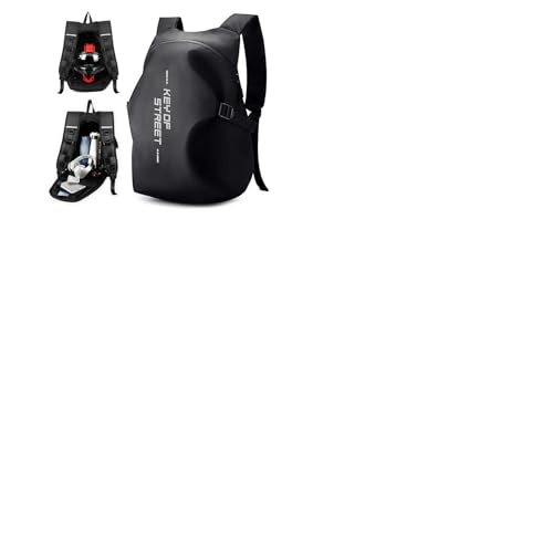 WEPLAN Motorrad Rucksack Wasserdicht Herren Damen Helm Rucksack Motorrad Rucksäcke Helmtasche Motorradrucksack Helmrucksack Motorradhelm Motorcycle Backpack Leicht Reise Rucksäcke,Schwarz L