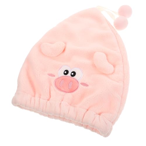 FOMIYES Elegant Embroidered Hair Cap Absorbent Cartoon Hair Towel Versatile for Shower Bath